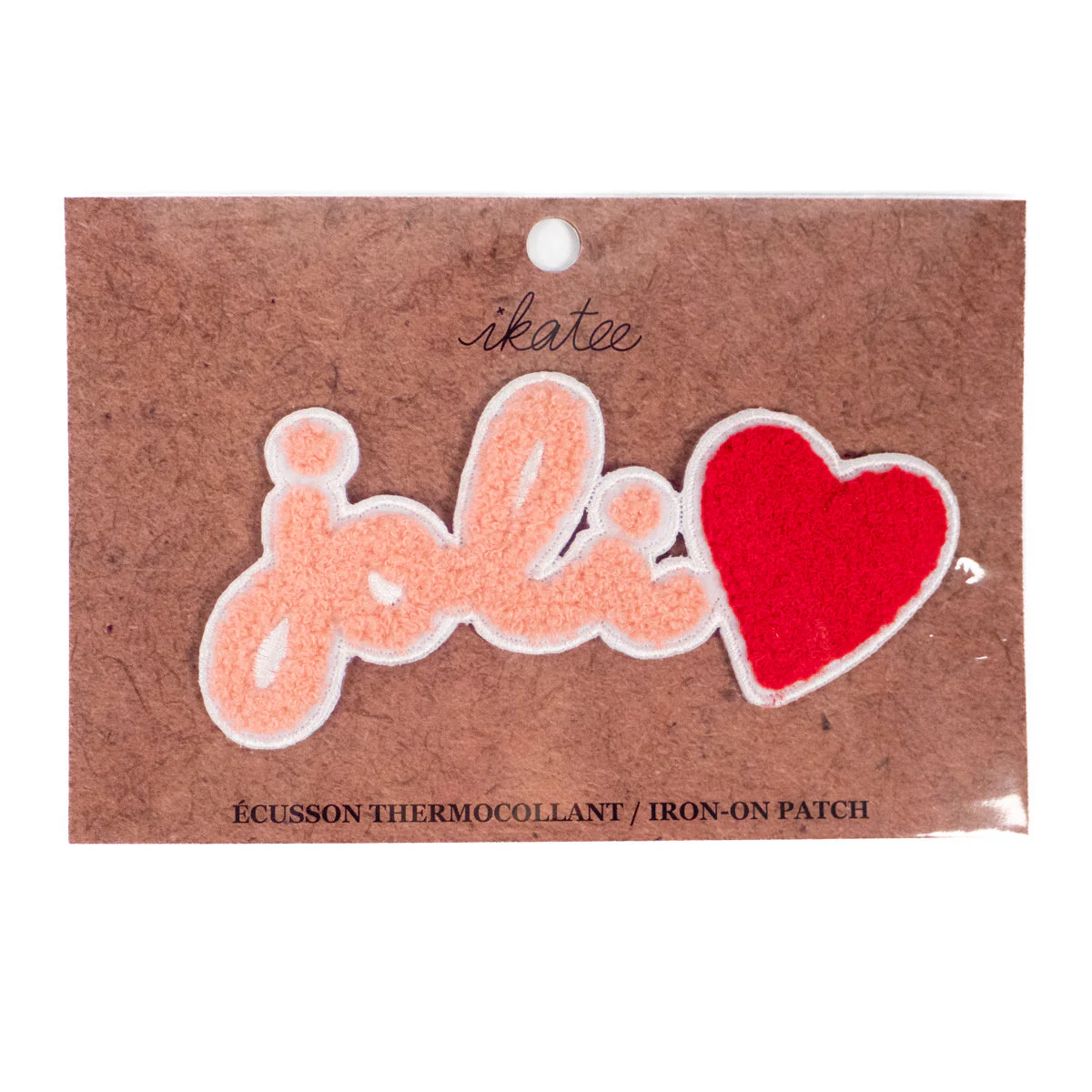 Iron-on patch ikatee® - Wide size - Joli cœur - Image 3