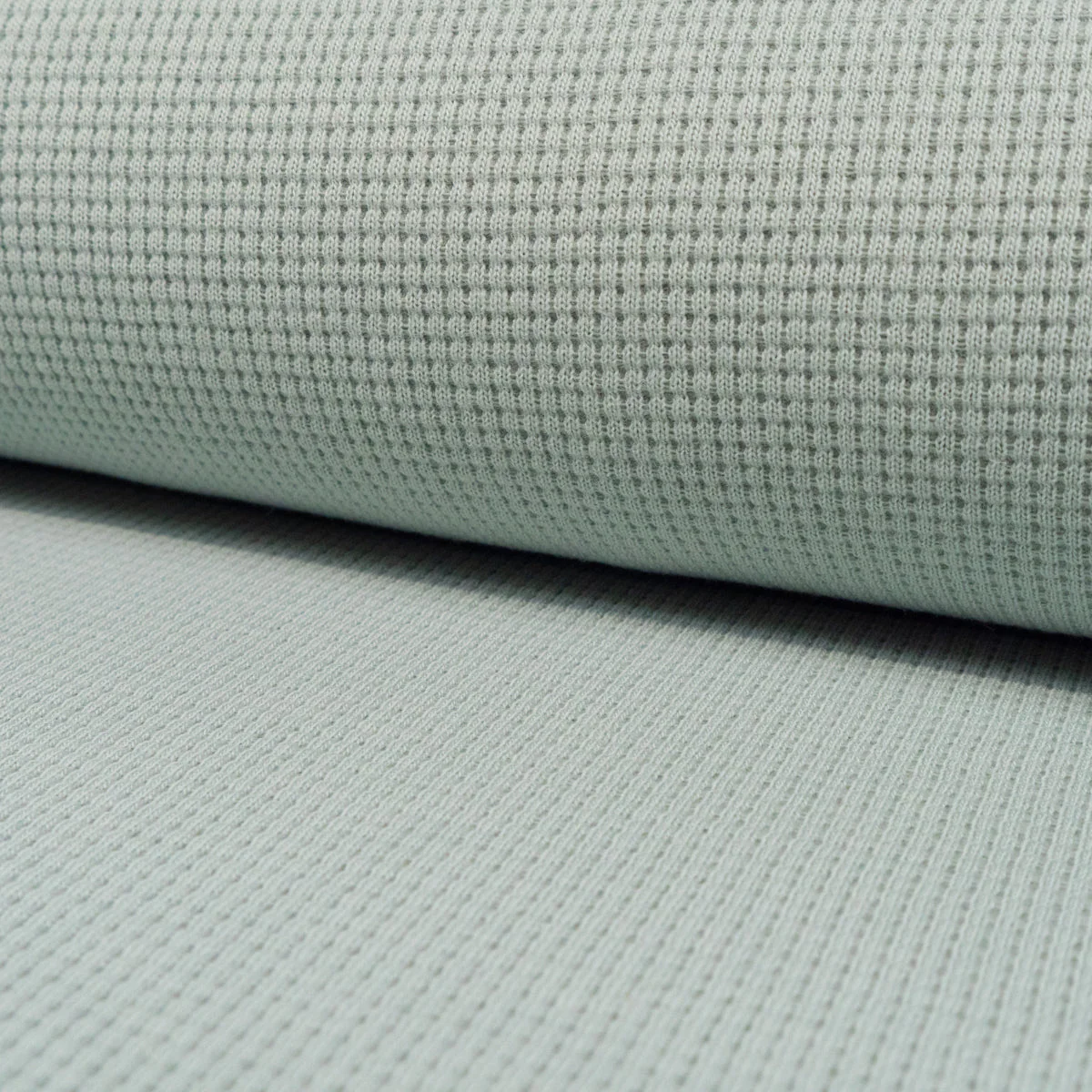 Mini Waffle Cotton Jersey - Greenish grey - Image 2