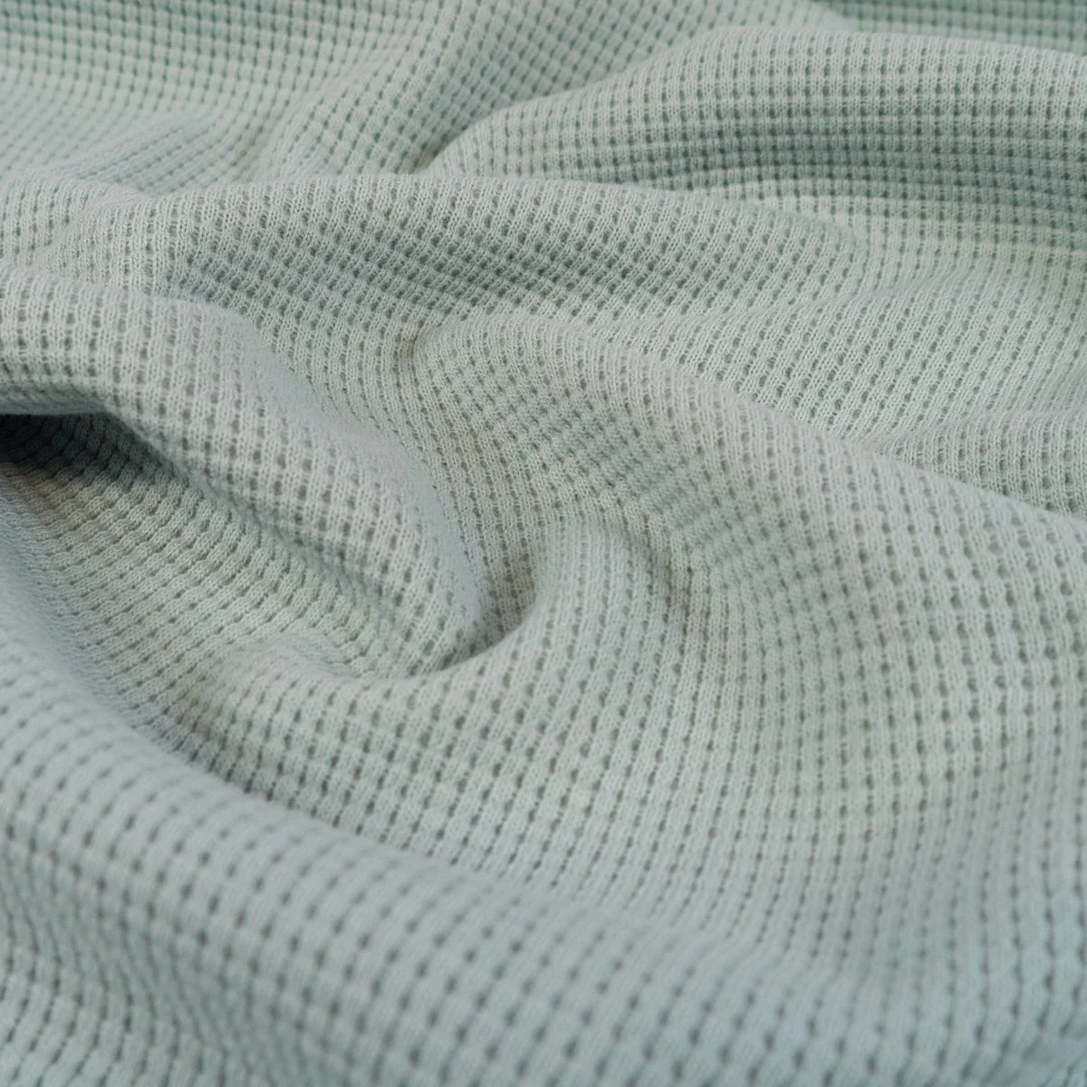 Mini Waffle Cotton Jersey - Greenish grey - Image 4