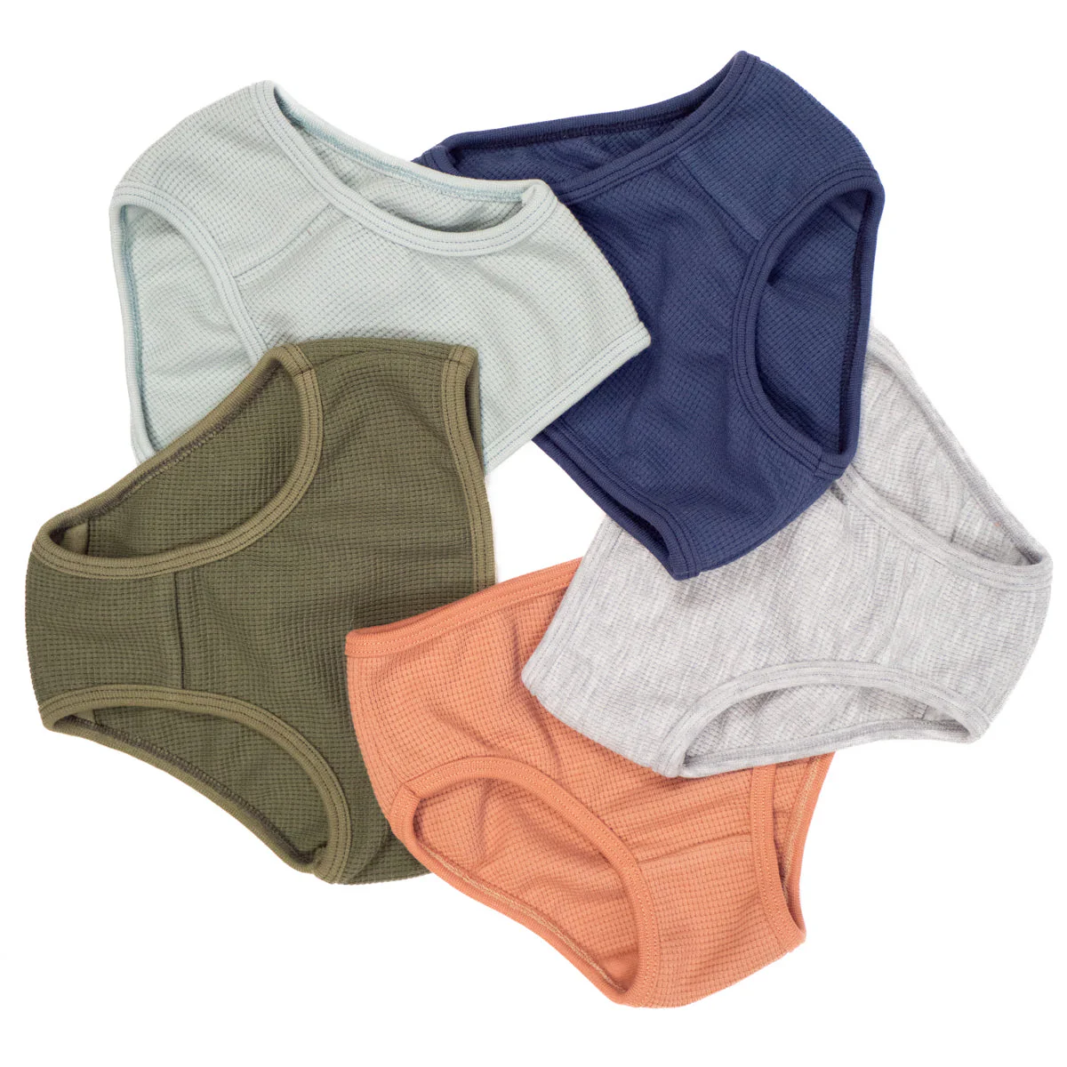 Mini Waffle Cotton Jersey - Greenish grey - Image 5