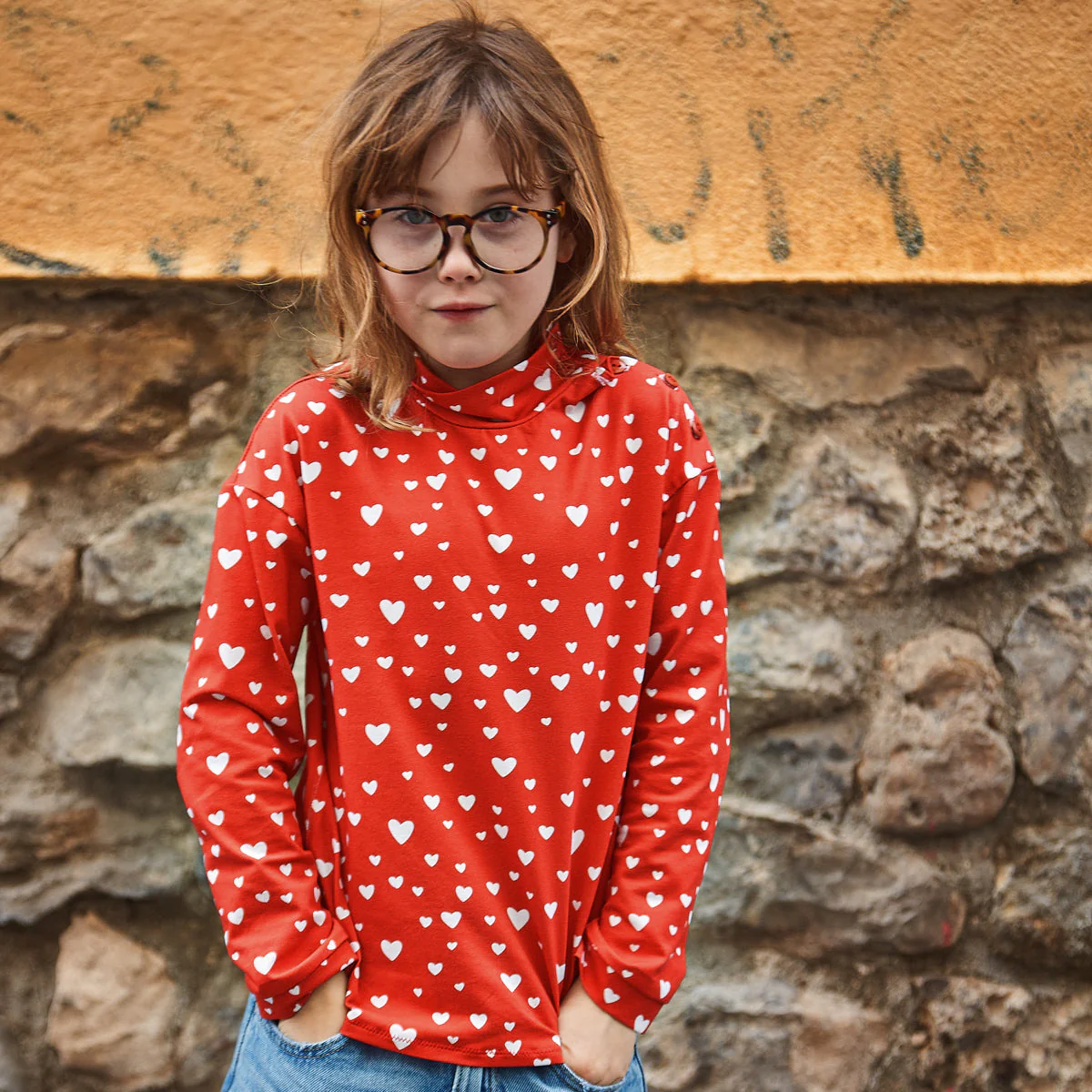 Organic stretch Jersey - ikatee® - Petit cœur - Red - Image 10