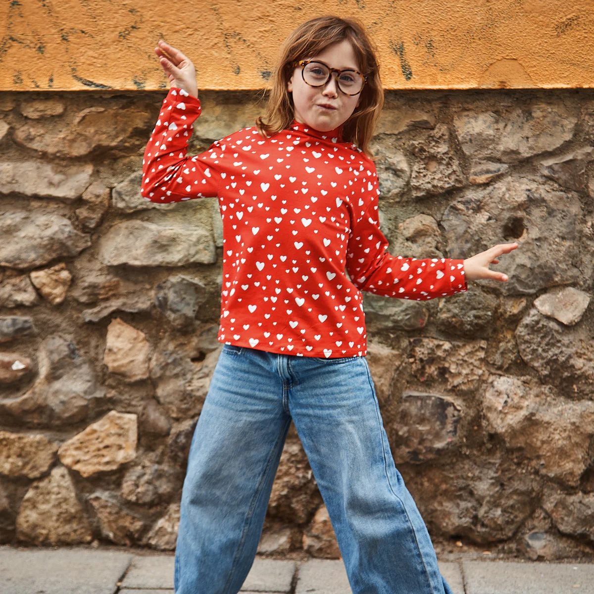 Organic stretch Jersey - ikatee® - Petit cœur - Red - Image 13