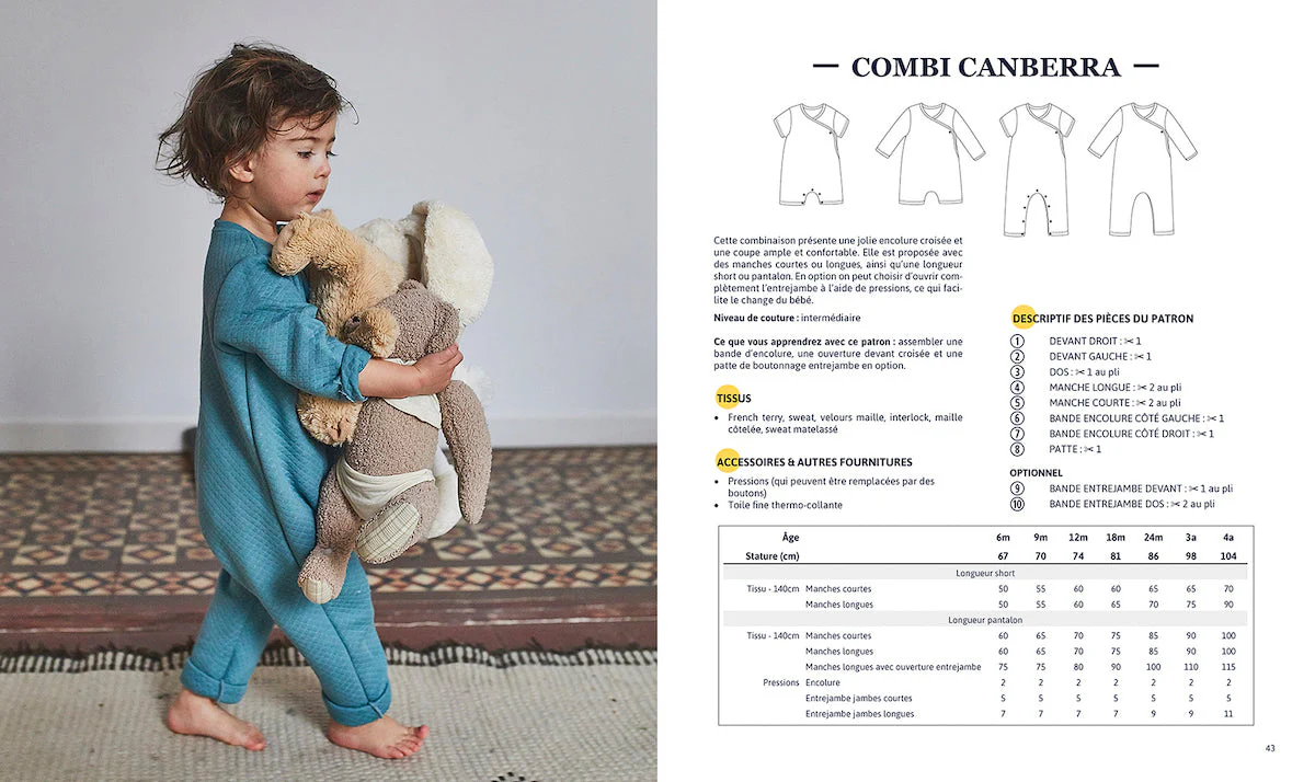 Sewing patterns book for babies "AT HOME" Ebook - Image 7