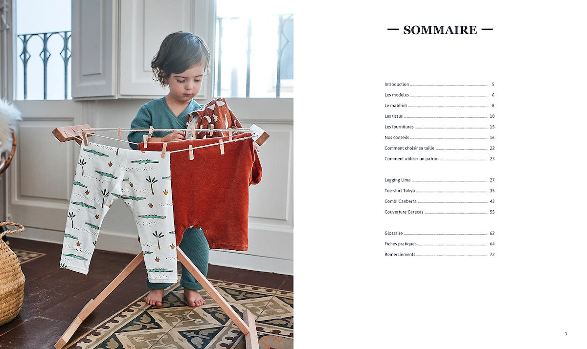 Sewing patterns book for babies "AT HOME" Paper book - Image 3