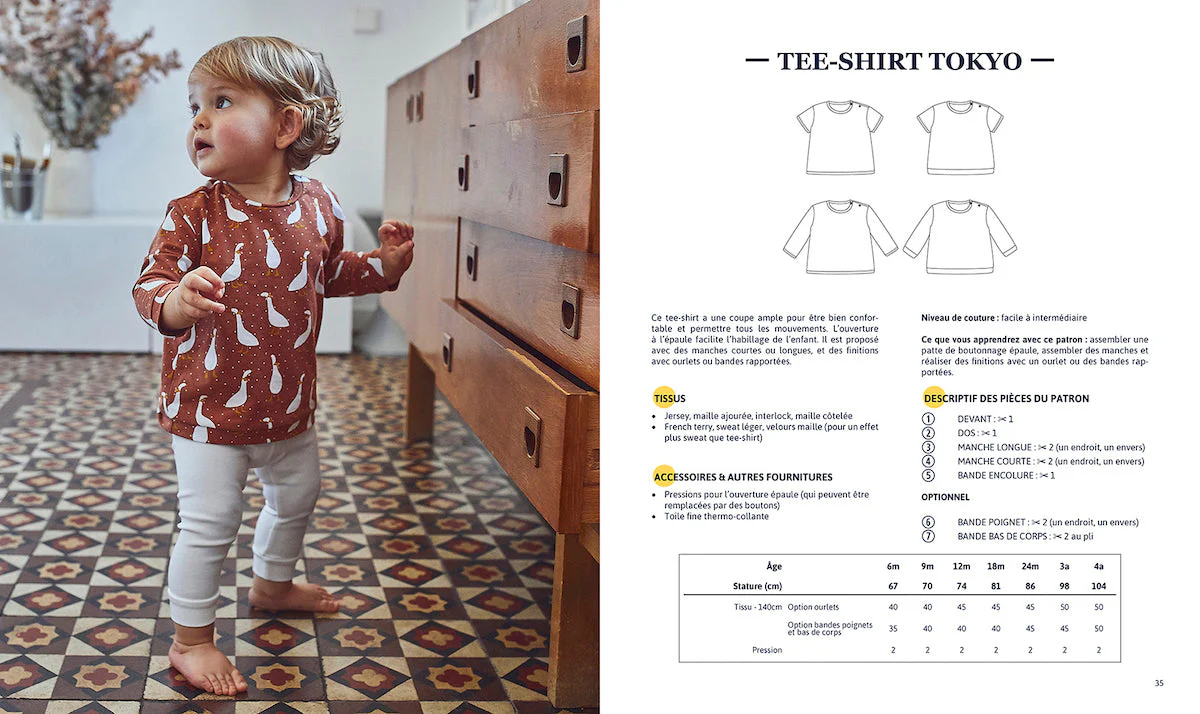 Sewing patterns book for babies "AT HOME" Paper book - Image 5