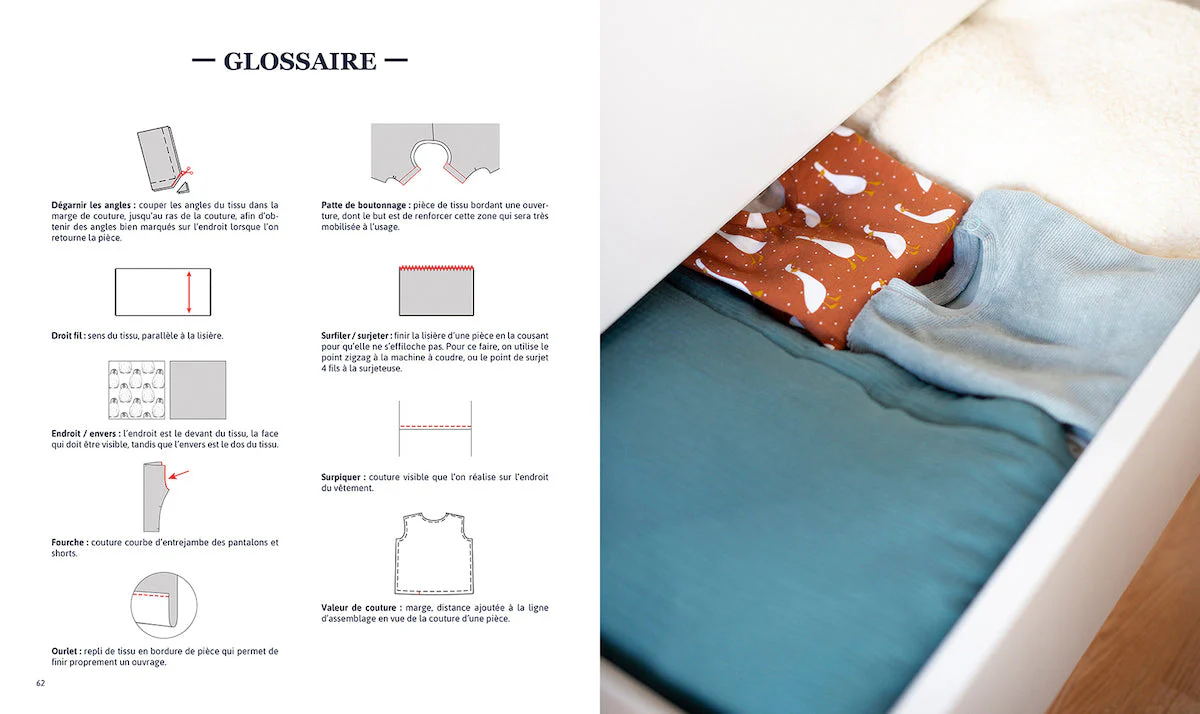 Sewing patterns book for babies "AT HOME" Paper book - Image 8