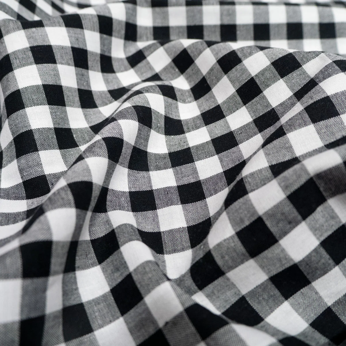 Gingham medium check - Black - Image 2