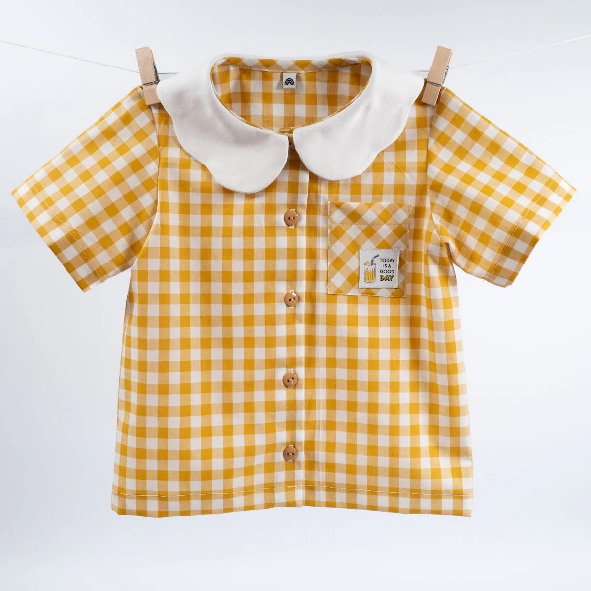 Gingham medium check - Ochre - Image 7