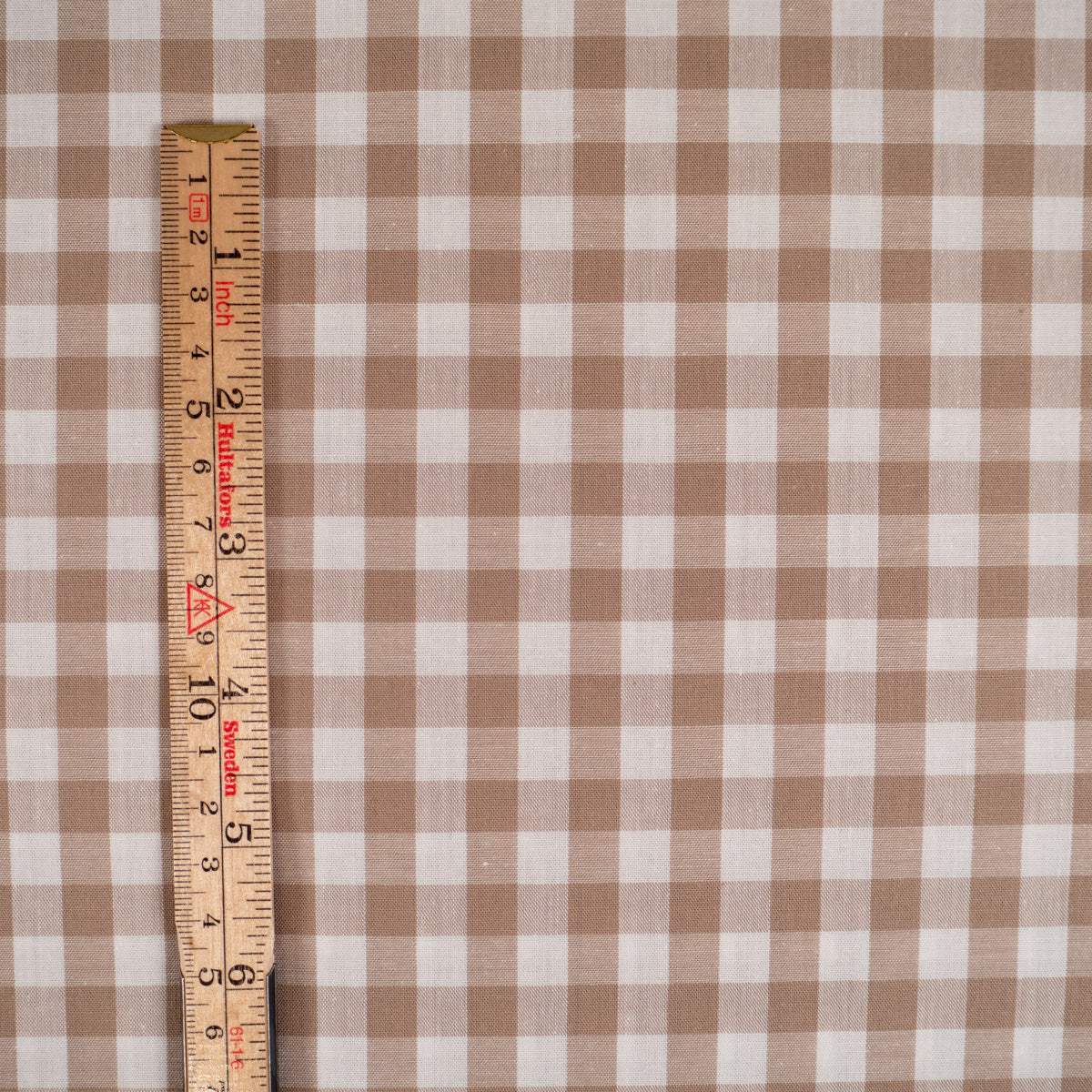 Gingham medium check - Sand - Image 3