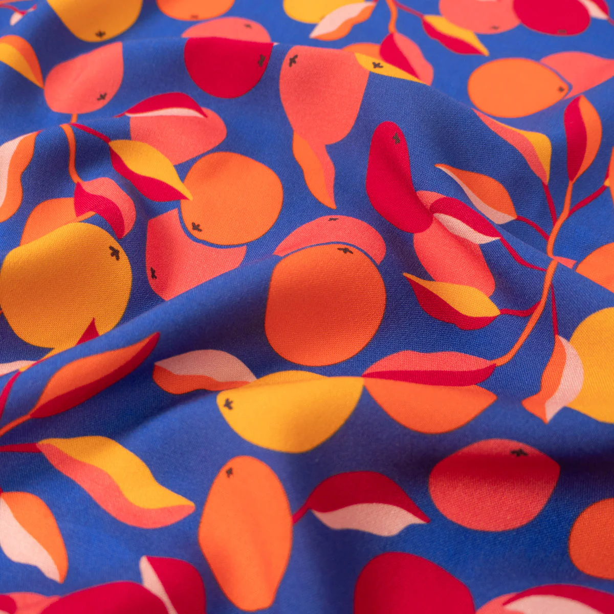 Viscose Fabric by ©ikatee - Cocktail - Outremer - Image 3
